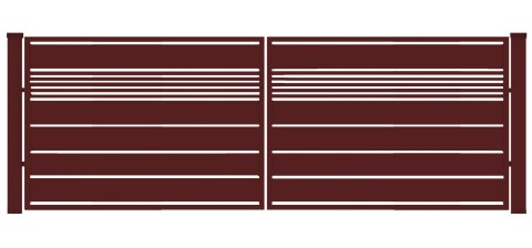 Brama typ WALL MIX 200/20 - 4,00 x 1,50 m