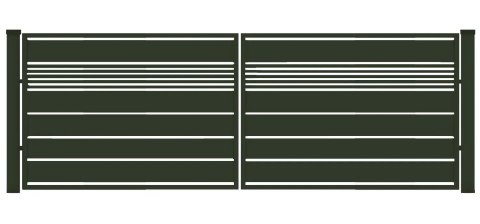 Brama typ WALL MIX 200/20 - 4,00 x 1,50 m