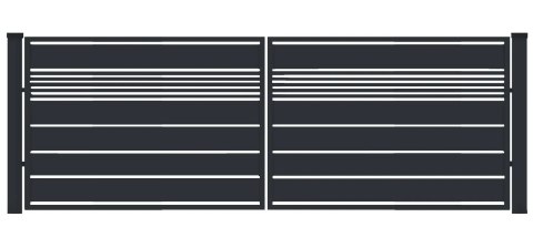 Brama typ WALL MIX 200/20 - 4,00 x 1,50 m