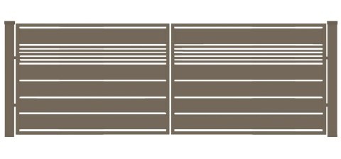 Brama typ WALL MIX 200/20 - 4,00 x 1,50 m