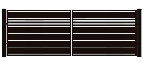 Brama typ WALL MIX 200/20 - 4,00 x 1,75 m