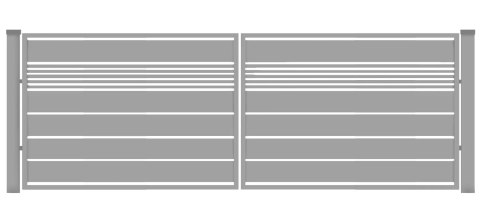 Brama typ WALL MIX 200/20 - 4,00 x 1,75 m