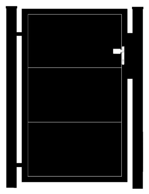 Furtka typ WALL SOLID - 1,00 x 1,25 m