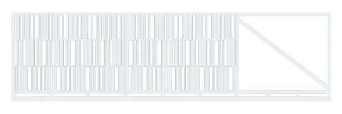 Brama przesuwna typ MODERN - 4,00 x 1,70 m