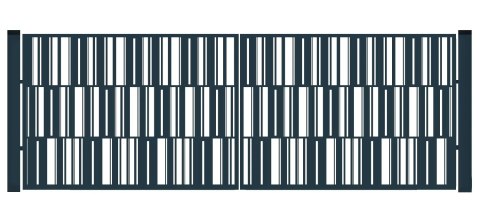 Brama typ MODERN - 4,00 x 1,25 m