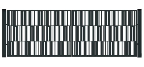 Brama typ MODERN - 4,00 x 1,75 m