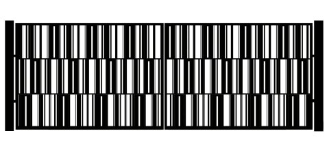 Brama typ MODERN - 4,00 x 1,75 m