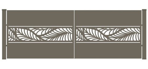 Brama typ WALL - 4,00 x 1,50 m