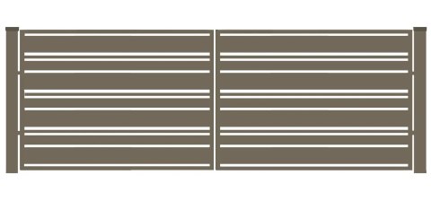 Brama typ WALL MIX 140/60/20 - 4,00 x 1,25 m