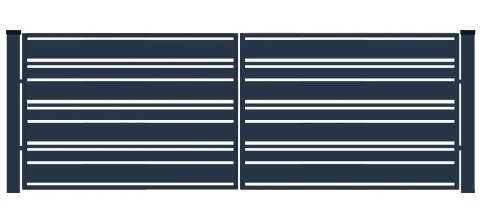 Brama typ WALL MIX 140/60/20 - 4,00 x 1,25 m