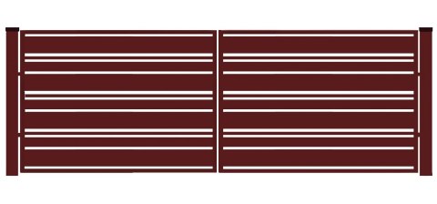 Brama typ WALL MIX 140/60/20 - 4,00 x 1,25 m