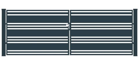 Brama typ WALL MIX 200/40 - 4,00 x 1,25 m