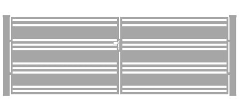 Brama typ WALL MIX 200/40 - 4,00 x 1,25 m