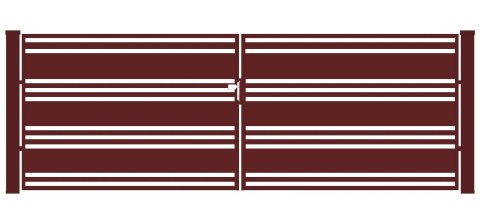 Brama typ WALL MIX 200/40 - 4,00 x 1,50 m