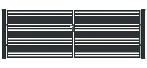 Brama typ WALL MIX 200/40 - 4,00 x 1,75 m