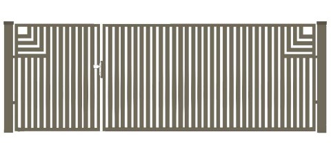 BramoFurtka typ CLASSIC A - 1,50+2,50 x 1,75 m - malowana proszkowo