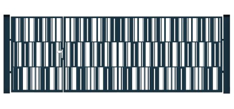 BramoFurtka typ MODERN - 1,50+2,50 x 1,25 m - malowana proszkowo