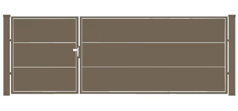 BramoFurtka typ WALL SOLID - 1,50+2,50 x 1,25 m - malowana proszkowo