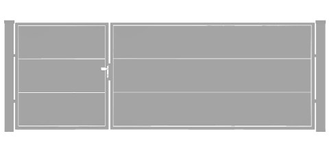 BramoFurtka typ WALL SOLID - 1,50+2,50 x 1,25 m - malowana proszkowo