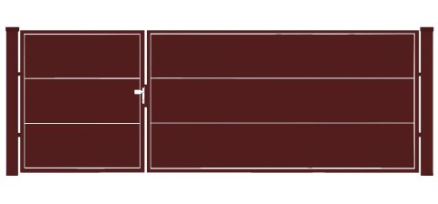 BramoFurtka typ WALL SOLID - 1,50+2,50 x 1,25 m - malowana proszkowo