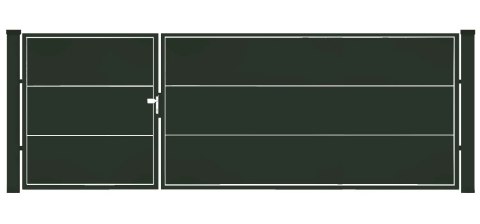 BramoFurtka typ WALL SOLID - 1,50+2,50 x 1,25 m - malowana proszkowo