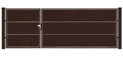 BramoFurtka typ WALL SOLID - 1,50+2,50 x 1,75 m - malowana proszkowo