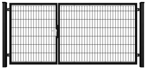BramoFurtka wypełniona panelem - 1,50+2,50 x 1,70 m - malowana proszkowo
