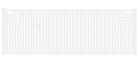 Bramofurtka asymetryczna PRO typ Classic - malowana proszkowo - 1,5 / 2,5 m x 1,5m