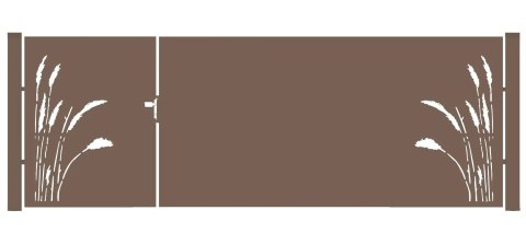 Bramofurtka asymetryczna PRO typ FLORAL - malowana proszkowo - 1,5 / 2,5 m x 1,5m
