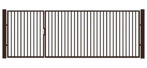 Bramofurtka asymetryczna PRO typ P20 - malowana proszkowo - 1,5 / 2,5 m x 1,5m