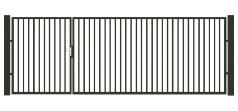 Bramofurtka asymetryczna PRO typ P20 - malowana proszkowo - 1,5 / 2,5 m x 1,5m