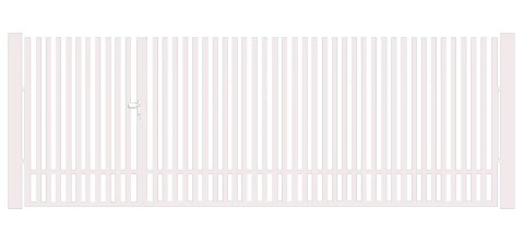 Bramofurtka asymetryczna PRO typ VERTIGO - malowana proszkowo - 1,5 / 2,5 m x 1,5m