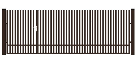 Bramofurtka asymetryczna PRO typ VERTIGO - malowana proszkowo - 1,5 / 2,5 m x 1,5m