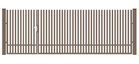 Bramofurtka asymetryczna PRO typ VERTIGO - malowana proszkowo - 1,5 / 2,5 m x 1,5m