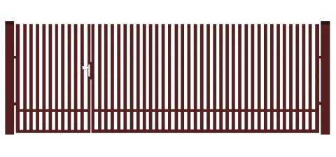 Bramofurtka asymetryczna PRO typ VERTIGO - malowana proszkowo - 1,5 / 2,5 m x 1,5m