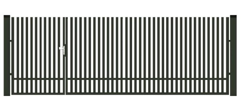 Bramofurtka asymetryczna PRO typ VERTIGO - malowana proszkowo - 1,5 / 2,5 m x 1,5m