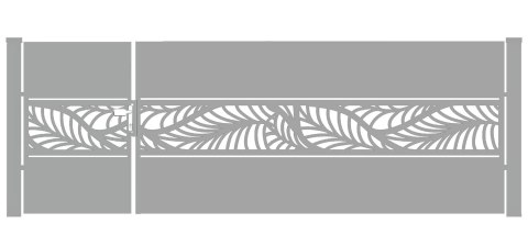 Bramofurtka asymetryczna PRO typ WALL - malowana proszkowo - 1,5 / 2,5 m x 1,5m