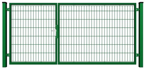Bramofurtka asymetryczna PRO wypełniona panelem - malowana proszkowo - 1,5 / 2,5 m x 1,5 m