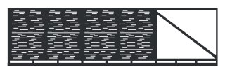 Brama przesuwna typ MODERN ELONGAL - 4,00 x 1,20 m