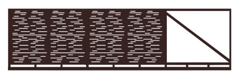 Brama przesuwna typ MODERN ELONGAL - 4,00 x 1,50 m
