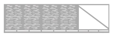 Brama przesuwna typ MODERN ELONGAL - 4,00 x 1,50 m