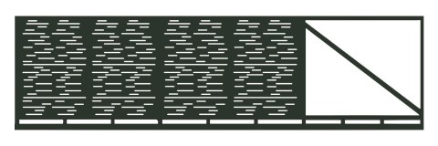 Brama przesuwna typ MODERN ELONGAL - 4,00 x 1,50 m