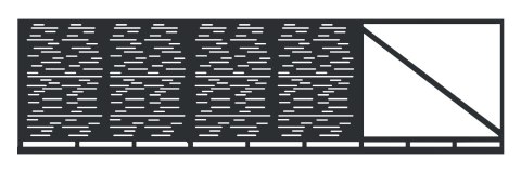 Brama przesuwna typ MODERN ELONGAL - 4,00 x 1,70 m