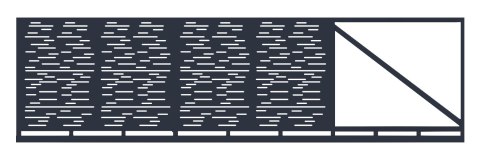 Brama przesuwna typ MODERN ELONGAL - 4,00 x 1,70 m