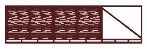 Brama przesuwna typ MODERN ELONGAL - 4,00 x 1,70 m