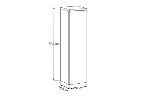 Szafka górna 20cm 1 drzwi z podświetleniem led