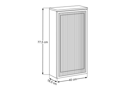 Szafka górna 40cm 1 drzwi z podświetleniem led