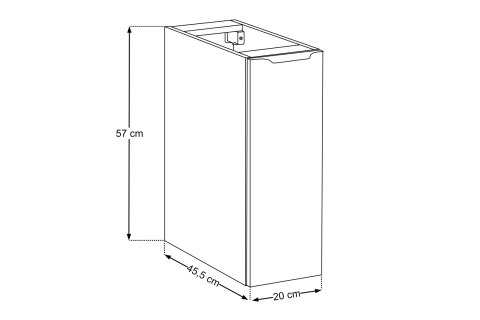Szafka pod blat 20cm 1 drzwi